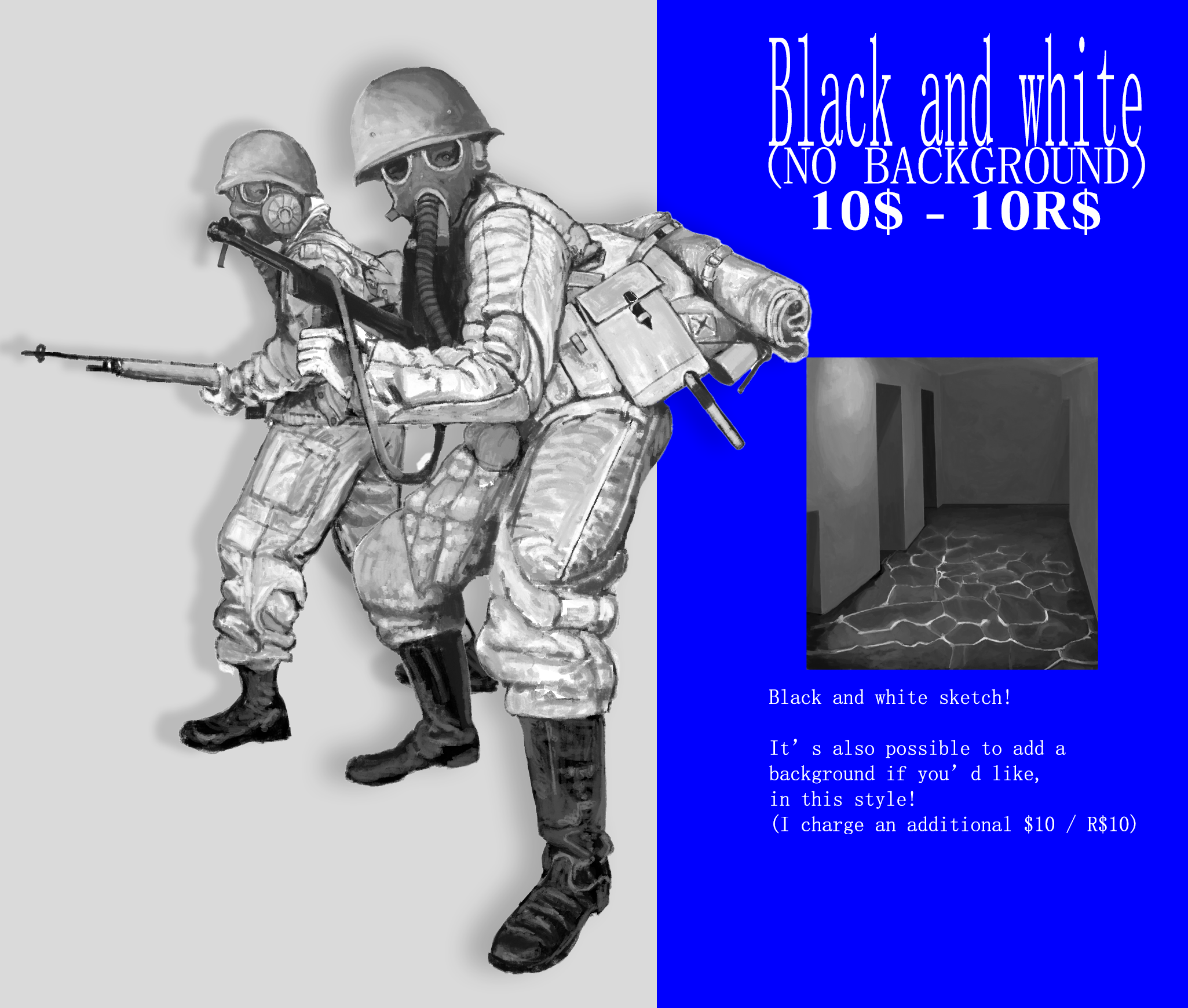 Black and white comms